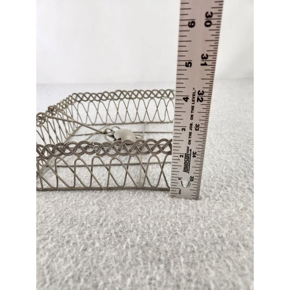 Vintage‎ Weighted Arm Napkin Holder Metal Wire Farmhouse Kitchen Decor Shabby
